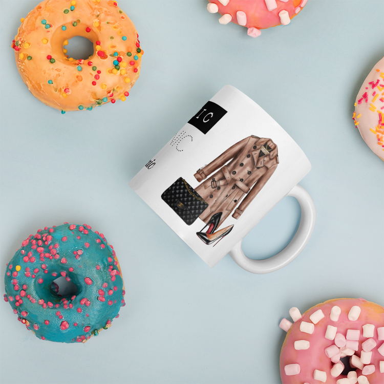 Iconic Designer Inspired - Tea Cup Coffee Mug- Burberry Louboutin Chanel