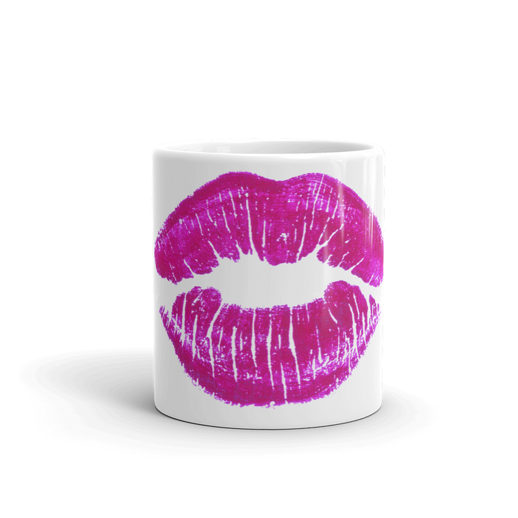 Hot Pink Kiss Lip Mug - Magenta